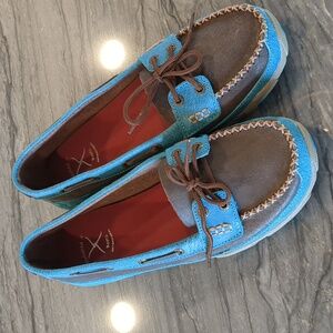 Twisted X Leather Boat Shoes
